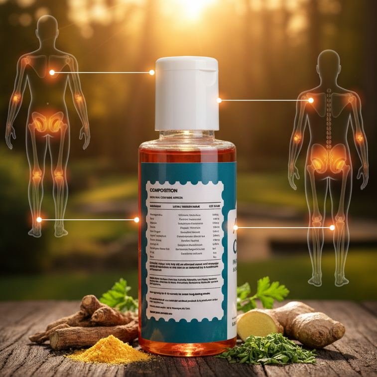 Bottle of a Healthylane Anti Pain Oil